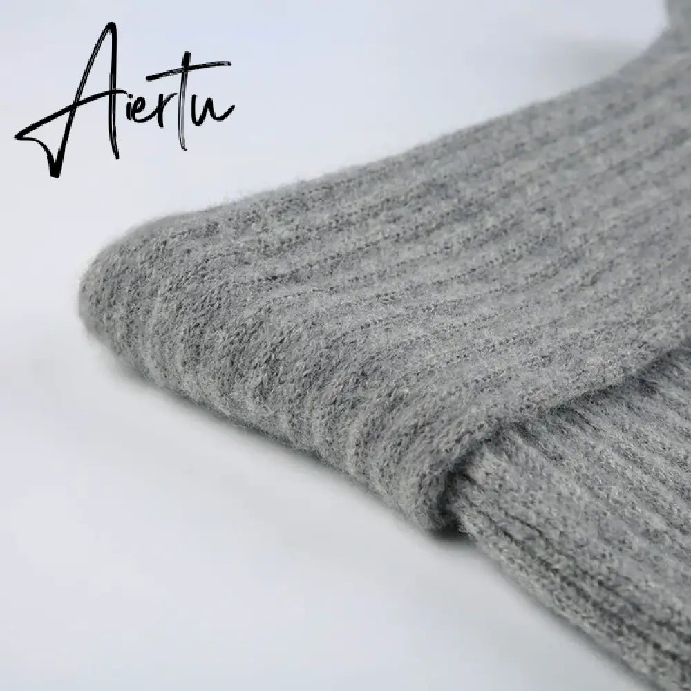 Autumn Winter Knit Skirt Fashion Street Style Low Rise Straight Long Skirts for Women y2k Harajuku Outfits Vintage Lady Aiertu