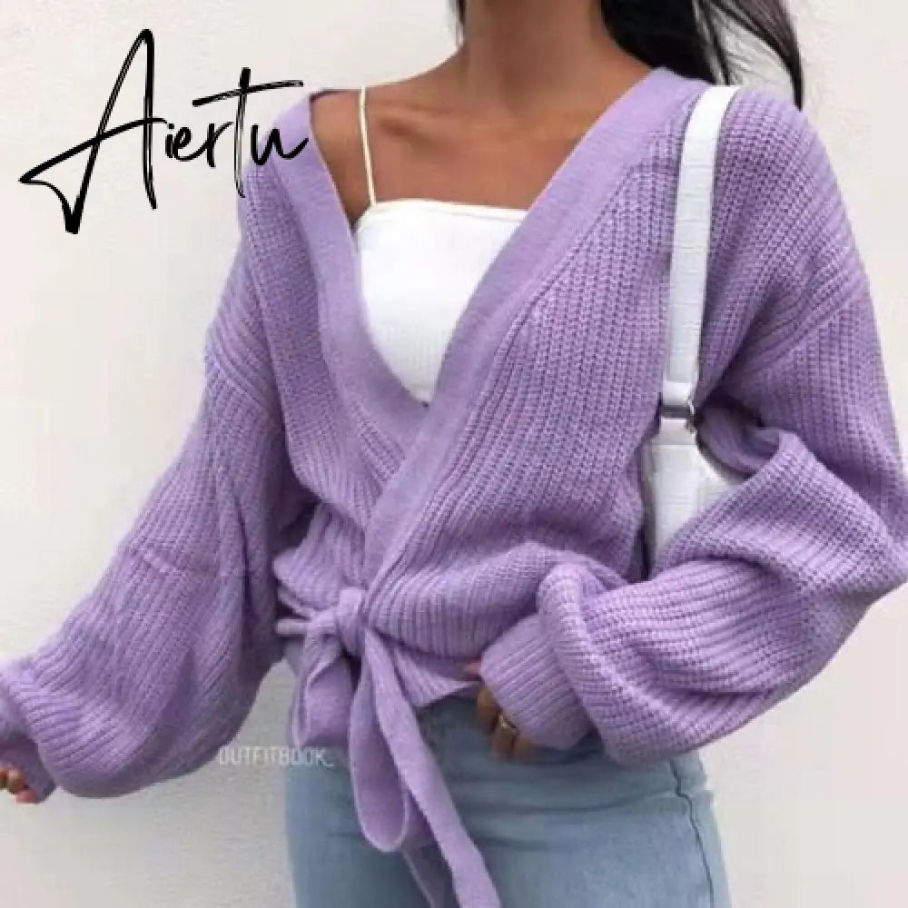 Autumn Winter Women Cardigans Warm Knitted Sweater Jacket Pocket Embroidery Fashion Knit Cardigan Coat Lady Loose Sweaters tops Aiertu
