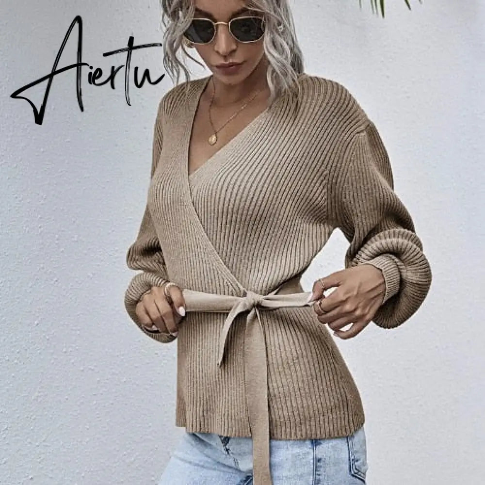 Autumn Winter Women Cardigans Warm Knitted Sweater Jacket Pocket Embroidery Fashion Knit Cardigan Coat Lady Loose Sweaters tops Aiertu