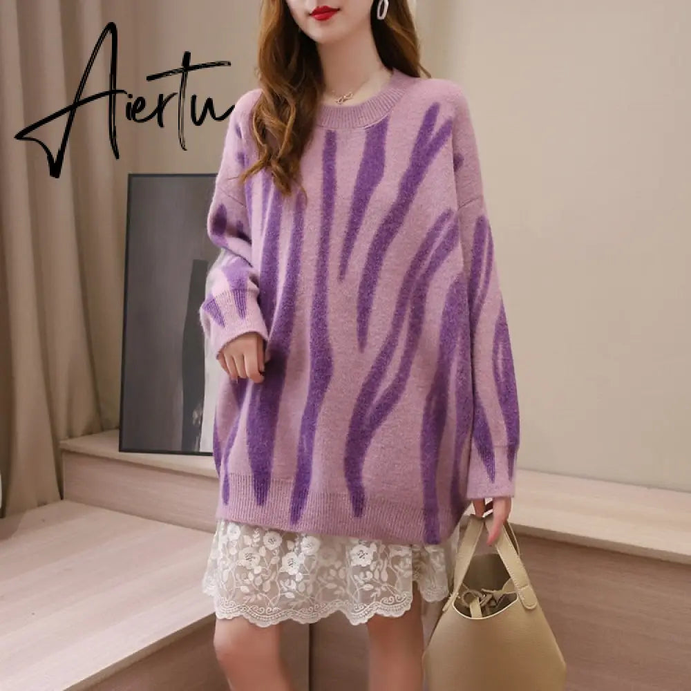 Autumn Winter Women Cardigans Warm Knitted Sweater Jacket Pocket Embroidery Fashion Knit Cardigan Coat Lady Loose Sweaters tops Aiertu
