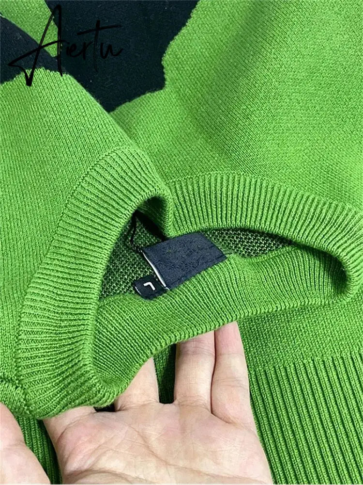 Autumn Winter Women's Sweater O-neck Graphic Male & Women Knitted Sweater Pullovers Long Sleeve Casual Harajuku Clothing Aiertu