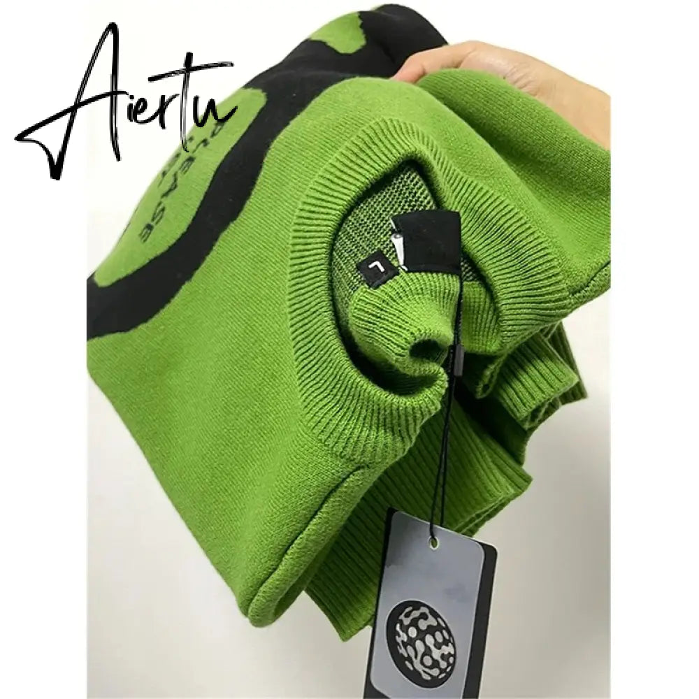 Autumn Winter Women's Sweater O-neck Graphic Male & Women Knitted Sweater Pullovers Long Sleeve Casual Harajuku Clothing Aiertu