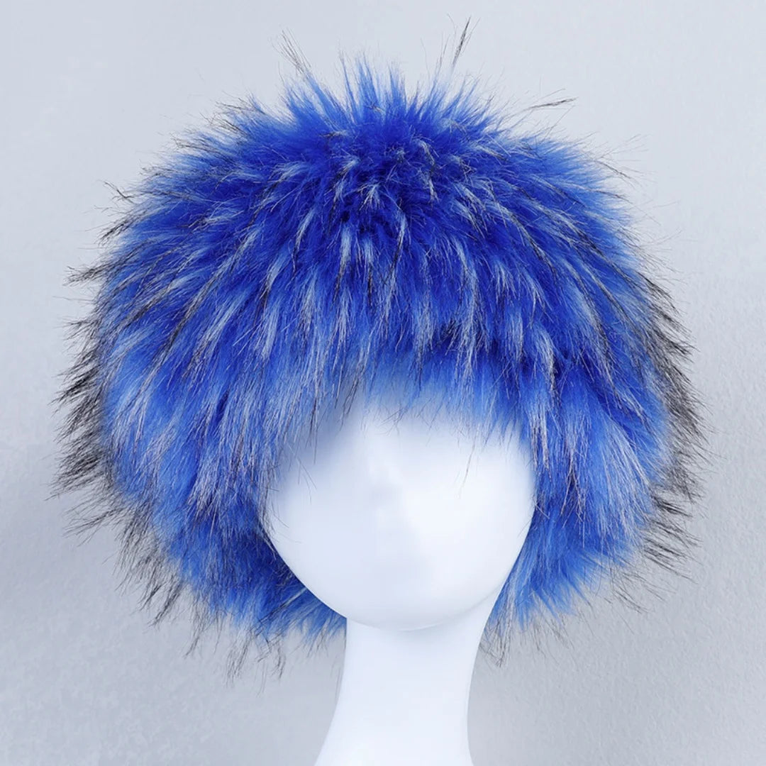 Aiertu  -  Fluffy Faux Fur Beanie Hats For Women Girl Winter Outdoor Thick Plush Keep Warm Russian Ski Hat Luxury Fashion Party Panama Caps Aiertu