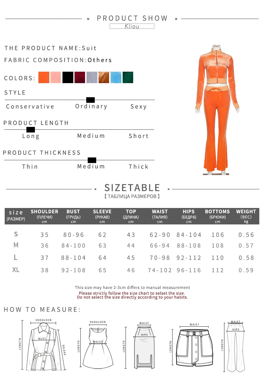 Aiertu Solid Velour Two Piece Set Women Simple Casual Zipper Long Sleeve Turtleneck Top+Bandage Lace Slim Female Wide Leg Pants Aiertu