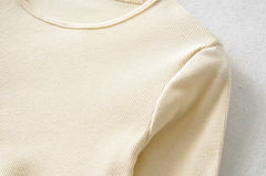 Aiertu - Round Neck Knitted Dress Aiertu