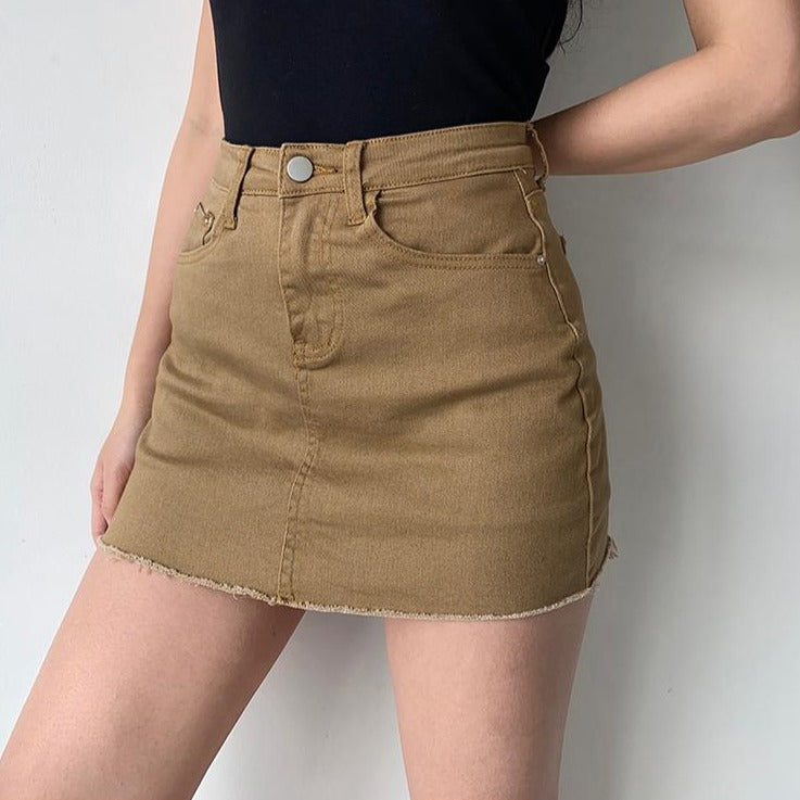 Aiertu - Edgy Gal Denim Skirt - new trend inspo - trashy outfits - dinner outfits Aiertu