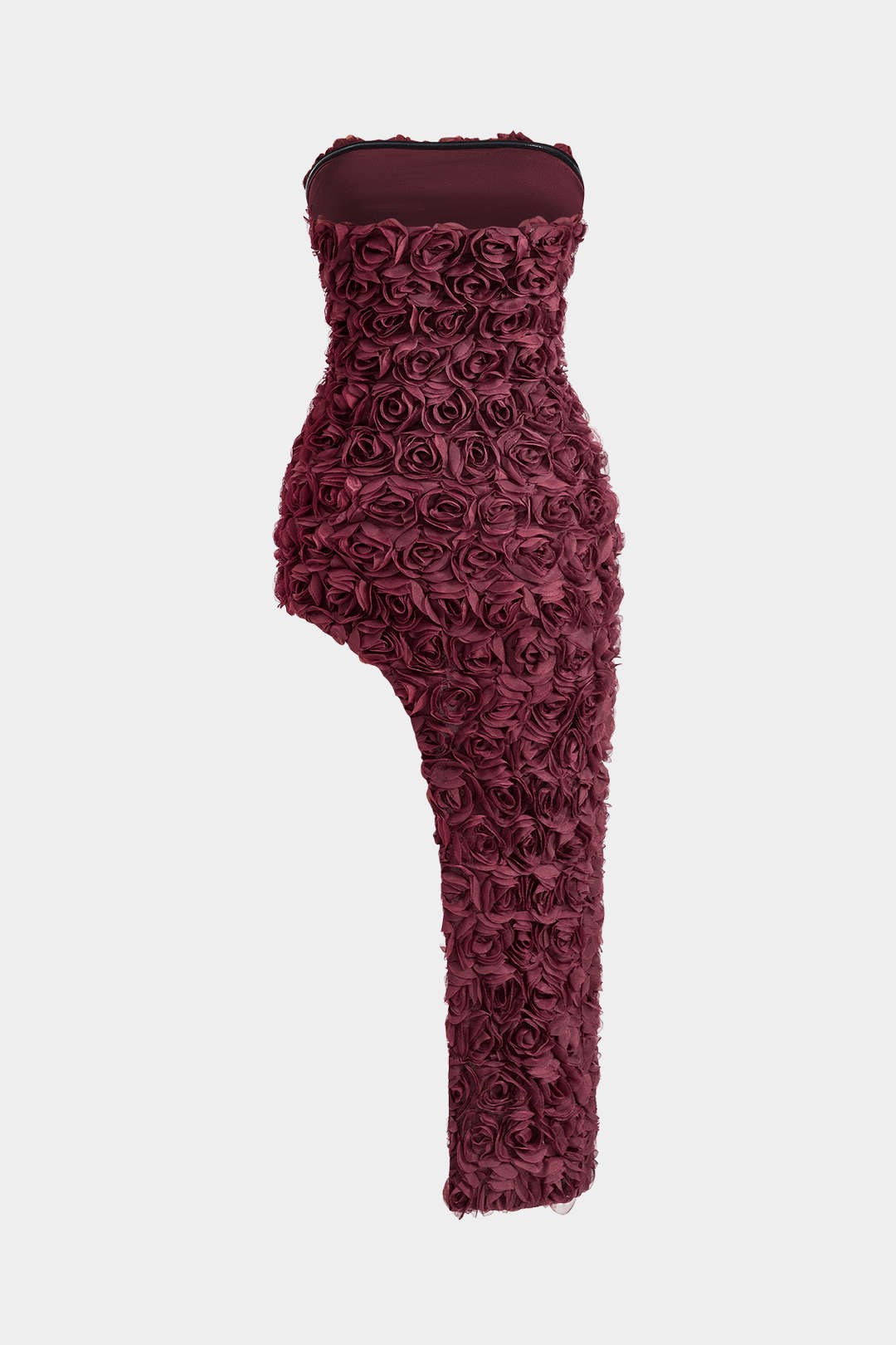 Aiertu  -  3D Floral Strapless Sleeveless Midi Dress Aiertu