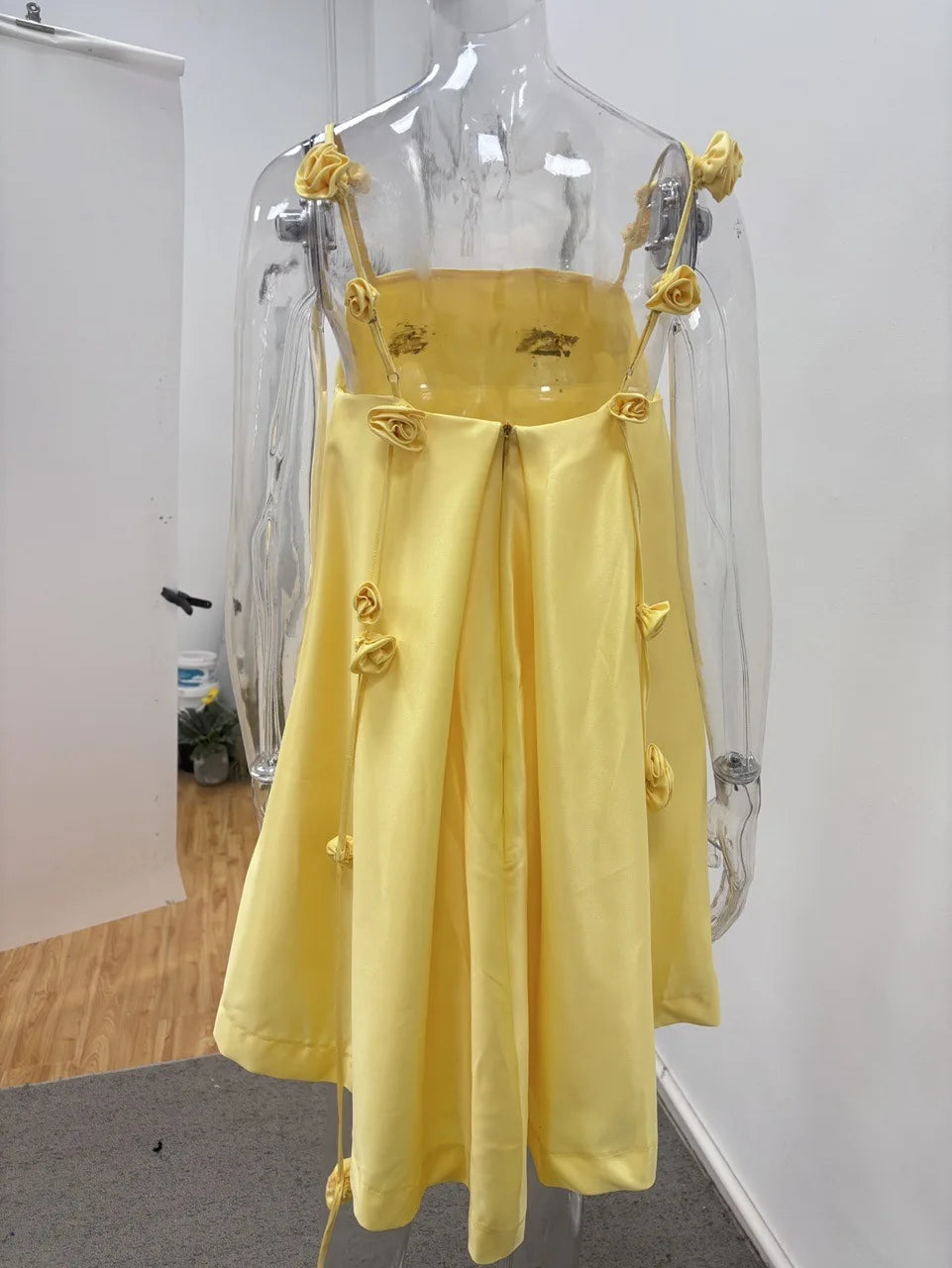 Aiertu  -  Summer 3D Floral Loose Slip Beach Dress Women Sexy Strapless Backless Mini Dress Lady Holiday Party Evening Dress Gown 2025 New Aiertu