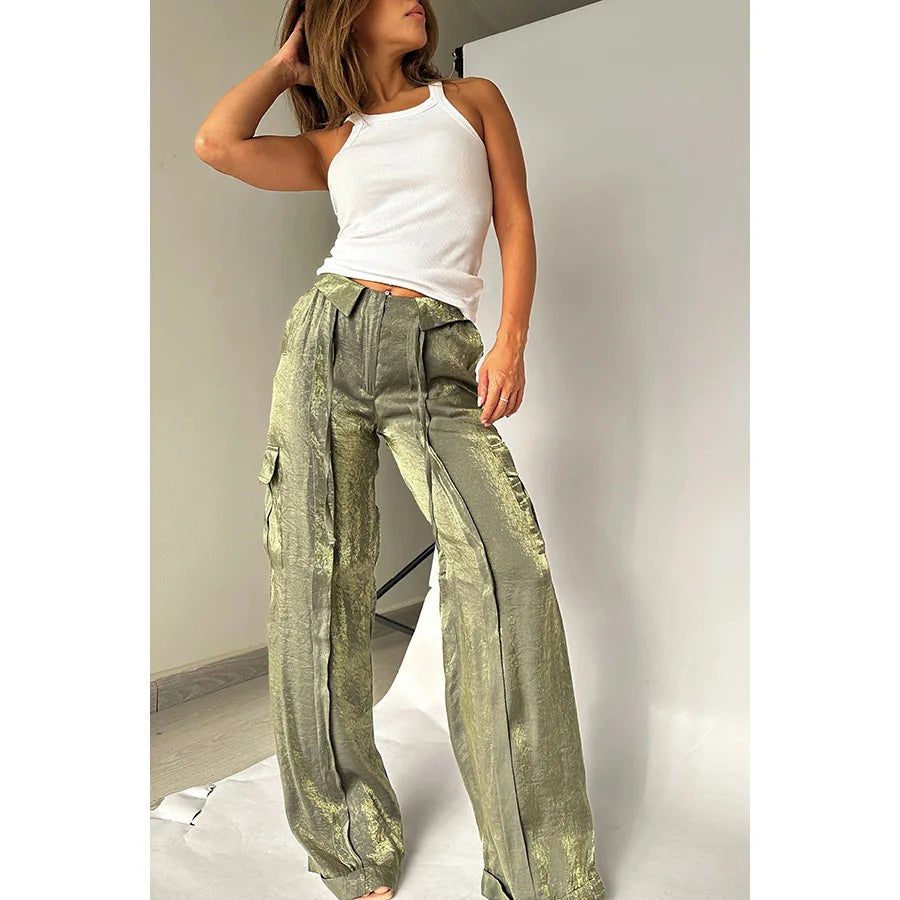 Aiertu  -  Women Baggy Pants Streetwear y2k Low Rise Cargo Pants 2026 Fashion Night Club Party Holiday Long Trousers Korean Style Aiertu