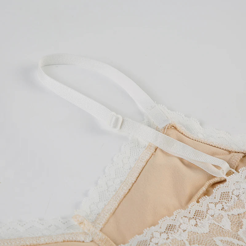 Aiertu  Fashion Lace Sheer Sexy Camisole Dresses Sleeveless Skinny Simple Hotsweet Elegant Mini Dresses Aiertu