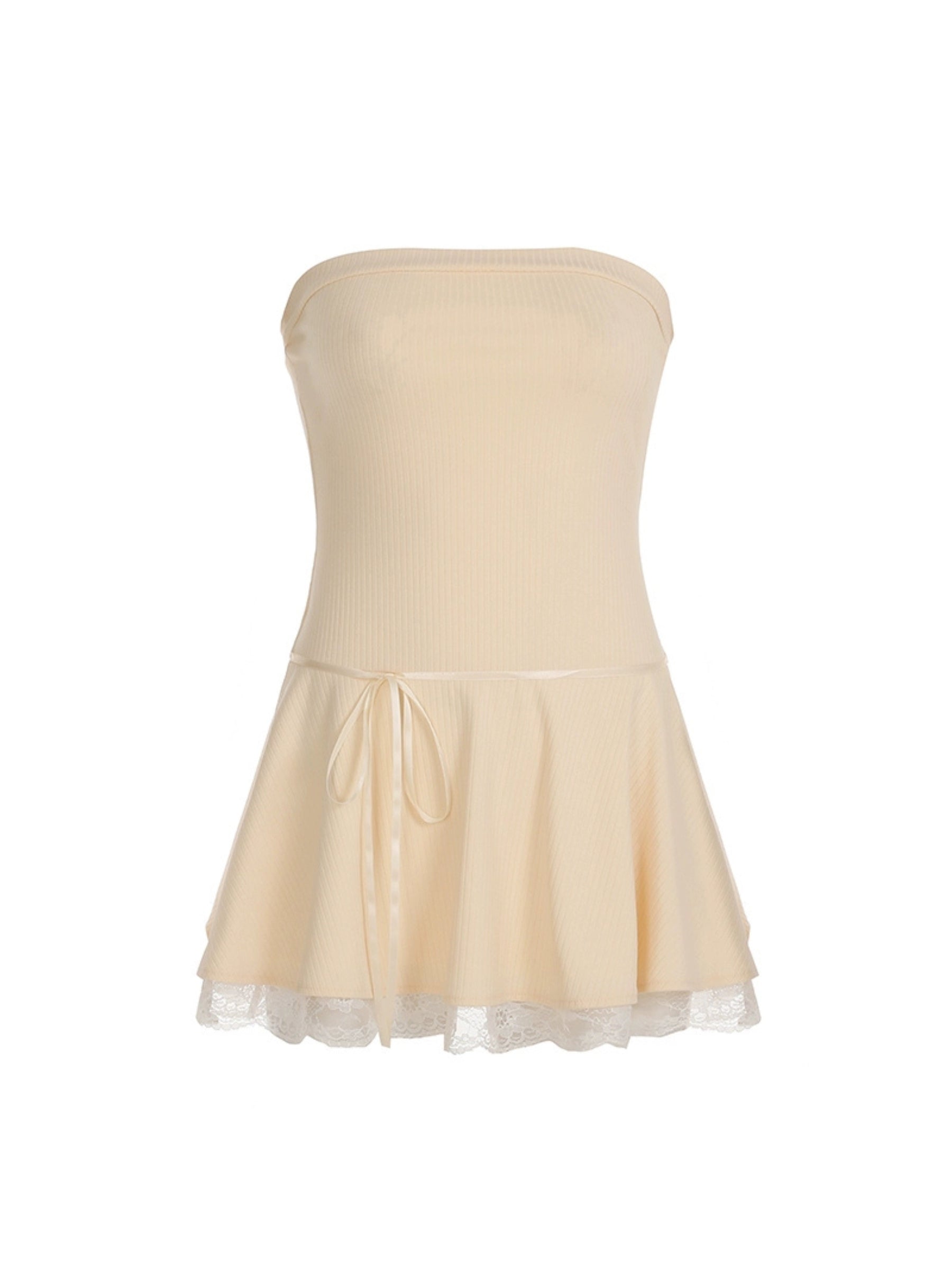 Aiertu  -Edie Bow Lace A-Line Dress aiertu