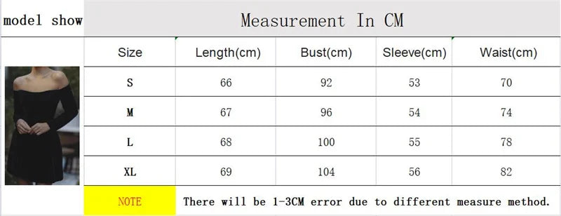 Aiertu  -  Elegant Black Velvet Rhinestone Off Shoulder Mini Dress For Women Long Sleeve High Waist A-line Party Club Dresses Aiertu