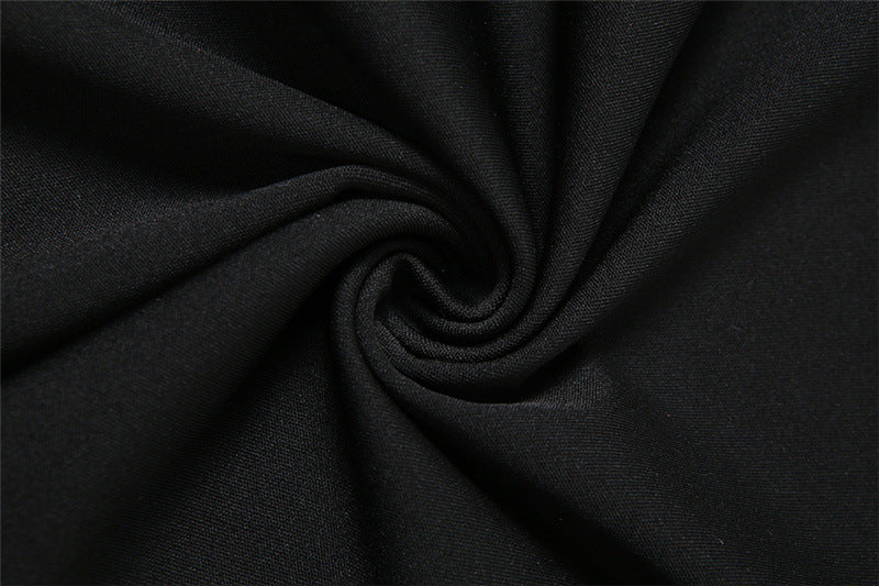 Aiertu - Long Sleeve Black Maxi Dress Aiertu