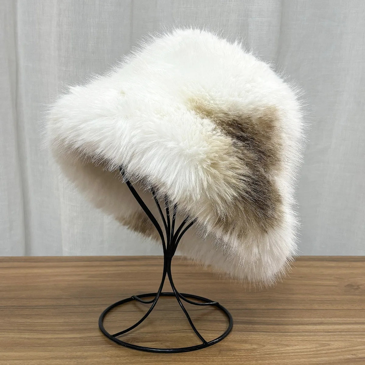 Aiertu  -  Winter Tie-dyed Bucket Hat Imitation Fur Y2k Warm Plush Bucket Hat Unisex Bucket Hat Gorros Invierno Mujer Aiertu