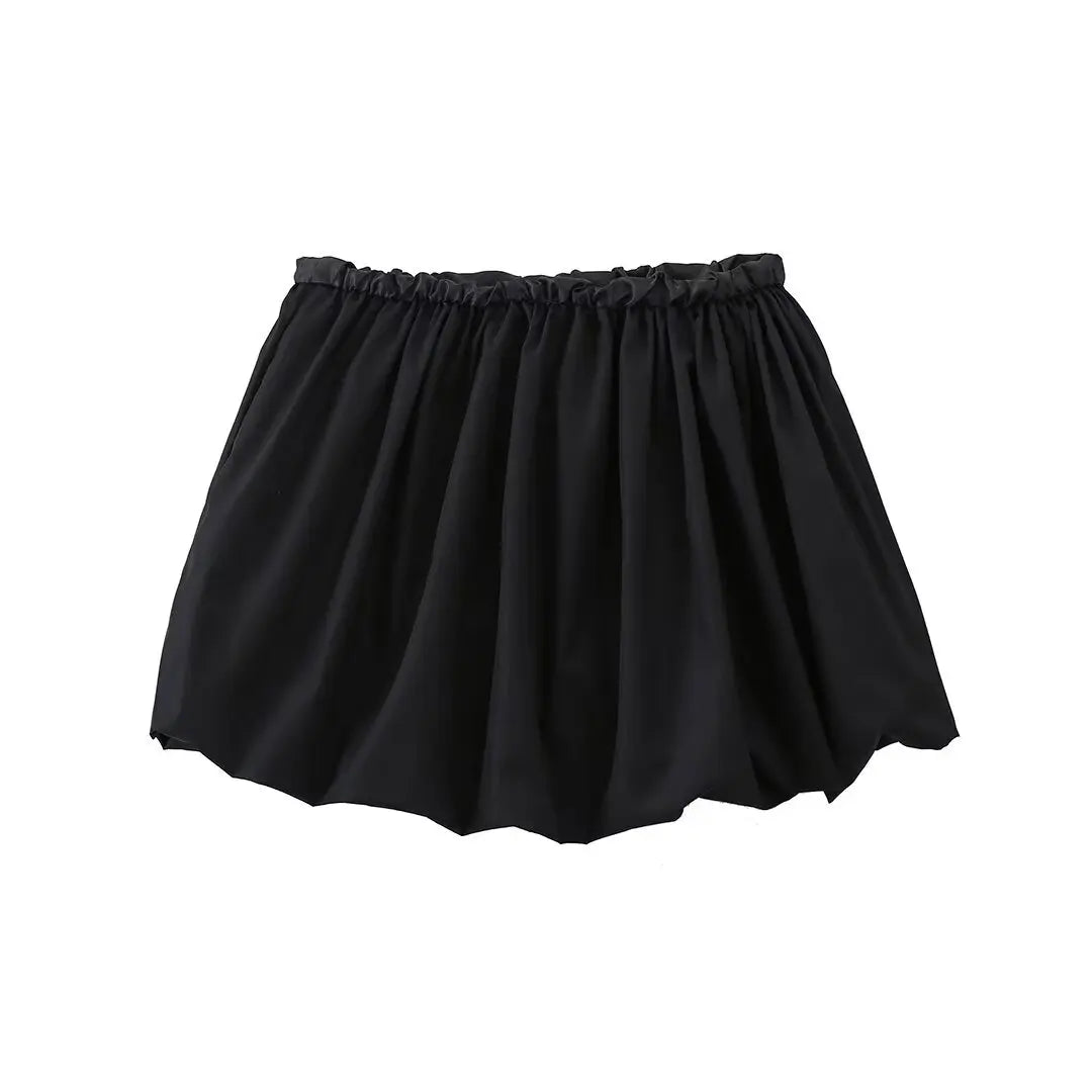 Aiertu  -  Slim Folds Mini Skirt For Women Solid Color High Waisted Versatile Tunic Bud Skirt Clubs Party Summer New Female Fashion Aiertu