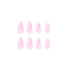 Aiertu  -  24Pcs Almond False Nails with Simple Colorful Design French Stiletto Full Cover Fake Nail Tips DIY Wearable Press on Nails Aiertu
