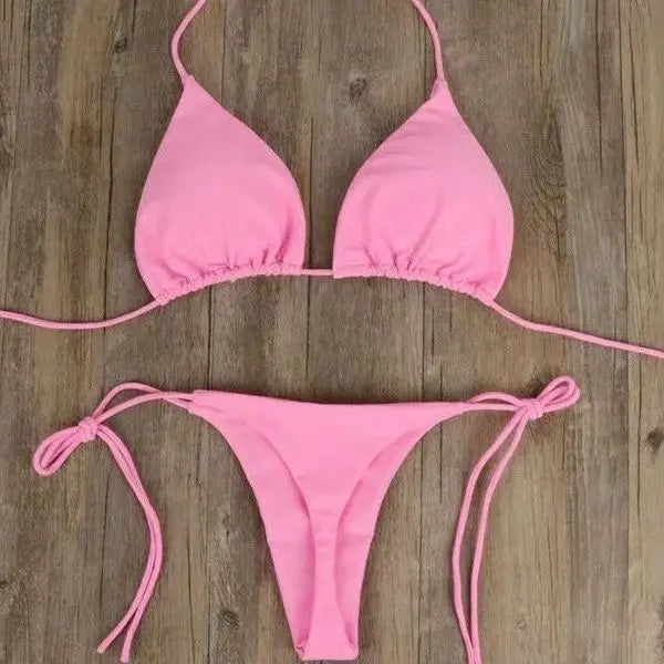 Aiertu  -  New Fashion Harajuku Printed Swimwear Bikini Set Sponge Padded Chest Three point Adjustable Bathing Suit Women Sexy and Cute Aiertu