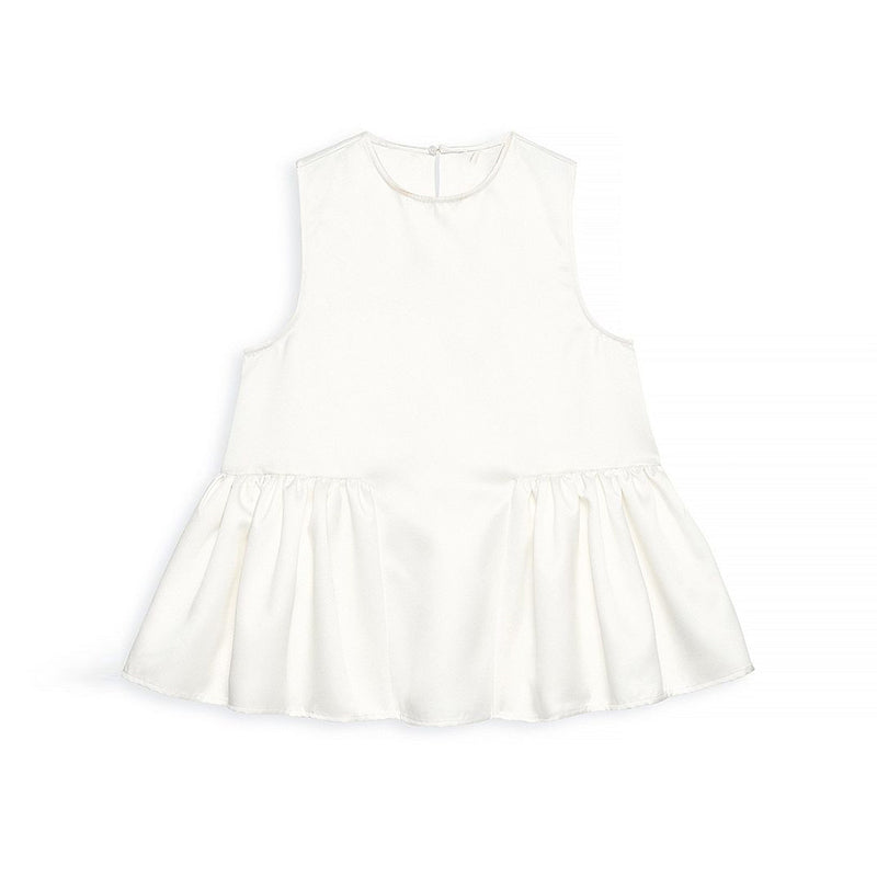 Aiertu  -  Casual Street Solid Sleeveless Shirt Women Fashion Loose Pleated O-neck Large Hem Tops Female 2025 Spring Versatile Chic Tops Aiertu