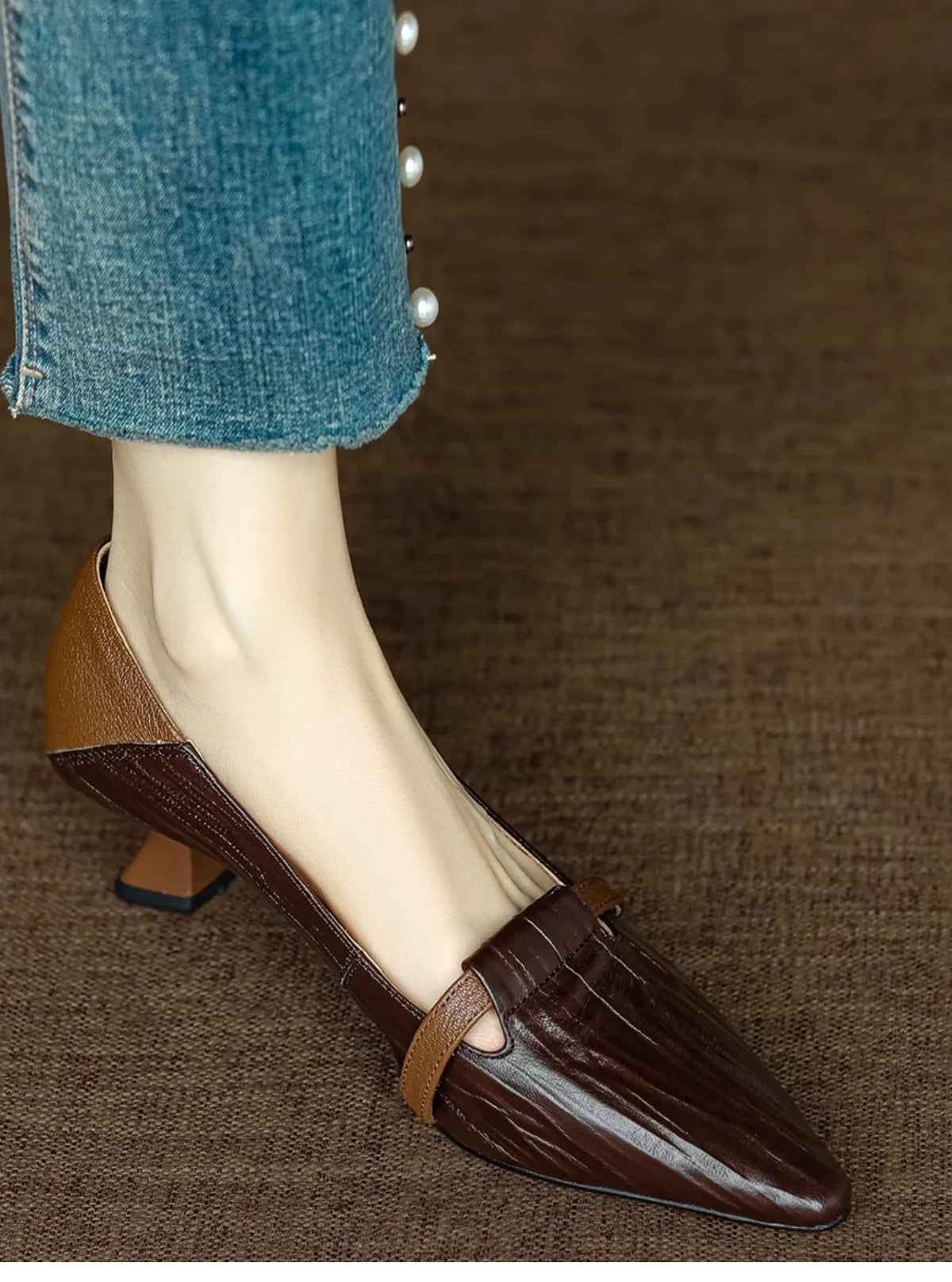 Aiertu  -  New Women Heels Loafers Footwear Elegant Slingback Pointed Slip on Party Lady Pumps Shoes Fashion Comefortable Zapatos De Mujer Aiertu
