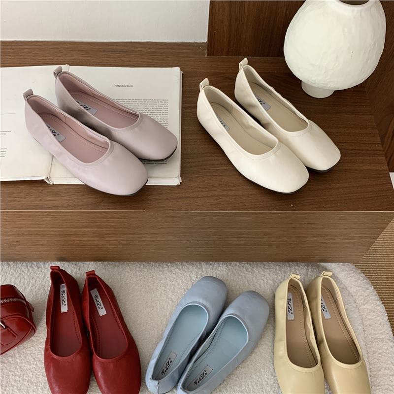 Aiertu  Shoes Woman Comfortable And Elegant Round Toe Casual Female Sneakers Flats Soft Shallow Mouth Dress Square New Solid Leisure Sli Aiertu