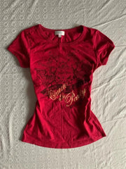 Aiertu  Luxuru High End American Vintage Letter Print Shirt Harajuku Summer All Match Women O Neck Short Sleeve Cloth Y2k Aesthetic Tee Aiertu
