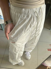Aiertu  -  White High Waist Sweatpants Women Y2k Fashion Baggy Straight Wide Leg Korean Jogging Sport Pants Hip Hop Causal Joggers Aiertu