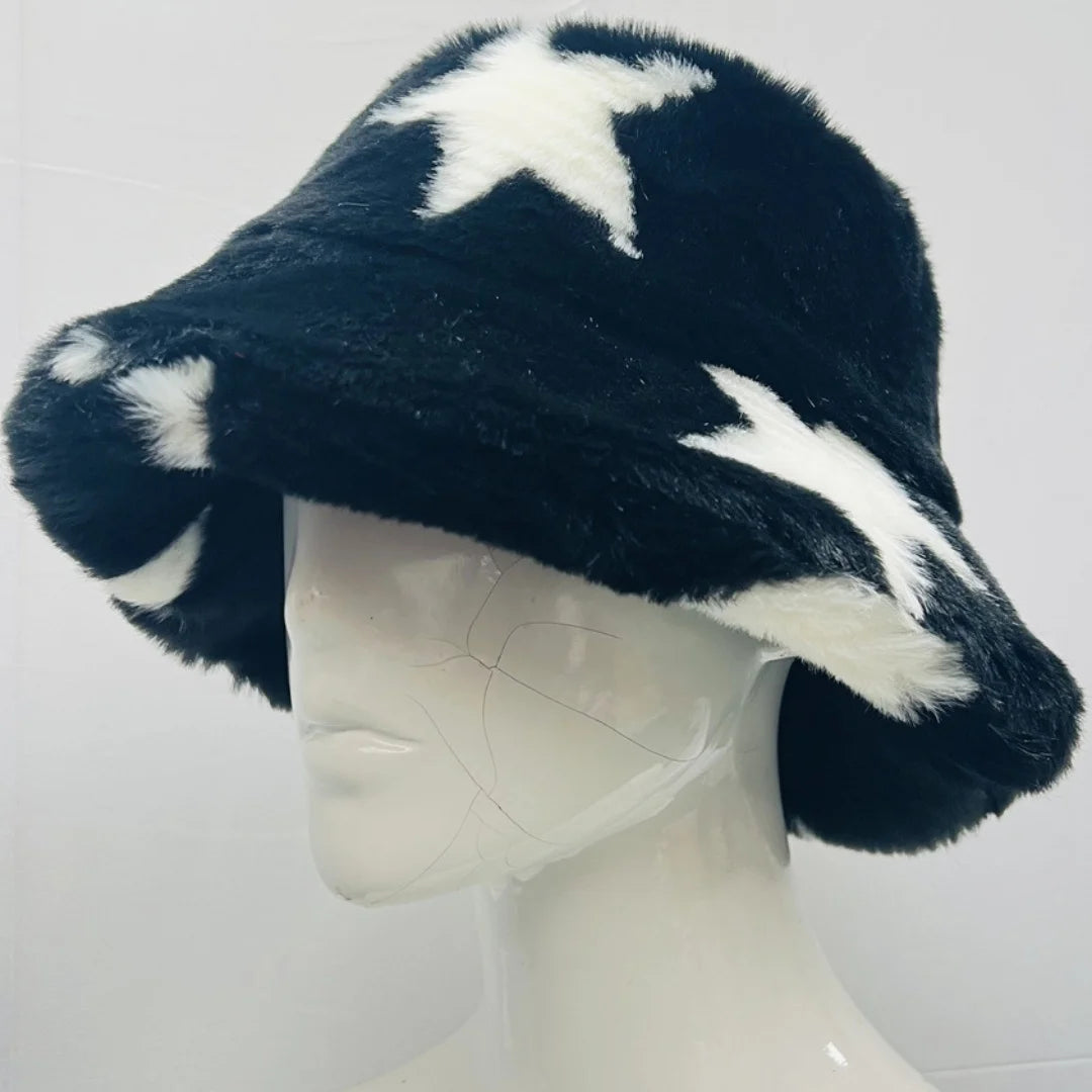 Aiertu  -  Winter 58-60cm XL Faux Fur Bucket Hat For Women Outdoor Warm Luxury Oversize Fisherman Hat Girl Trendy Party Long Fur Panama Cap Aiertu