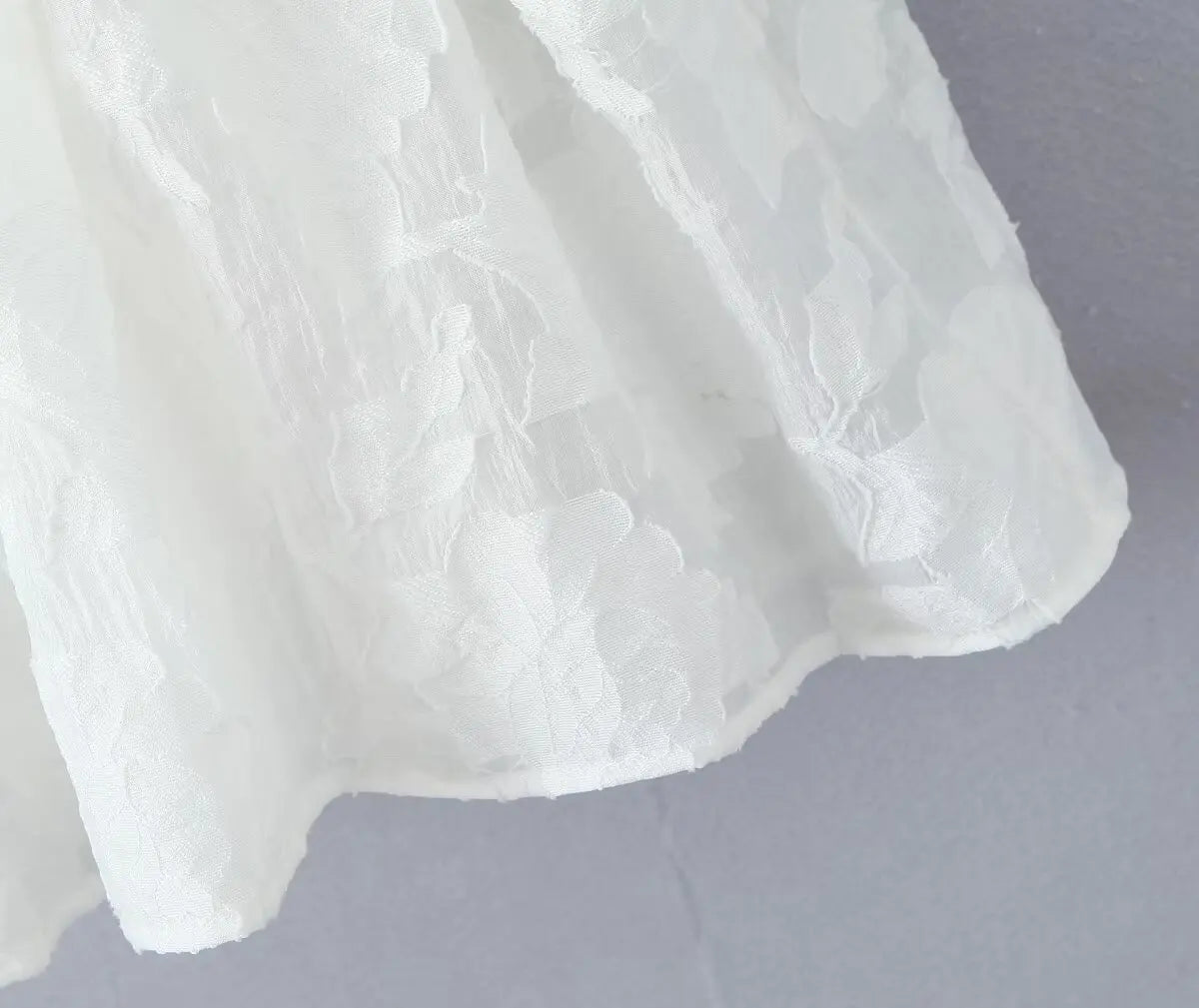 Aiertu  -  French sweet jacquard white suspender dress for women new style fishbone waist slimming A-line skirt Aiertu