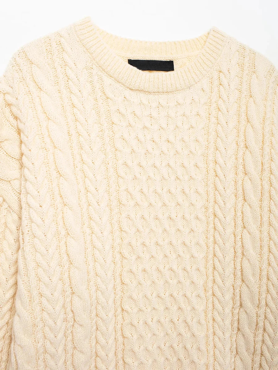Aiertu     -  Fall Outfits 2026 Autumn Solid Color Sweater Women 2026 New Round Neck Long Sleeve Loose Jumper Female Casual Fashion Simple Knitted Pullover Tops Aiertu