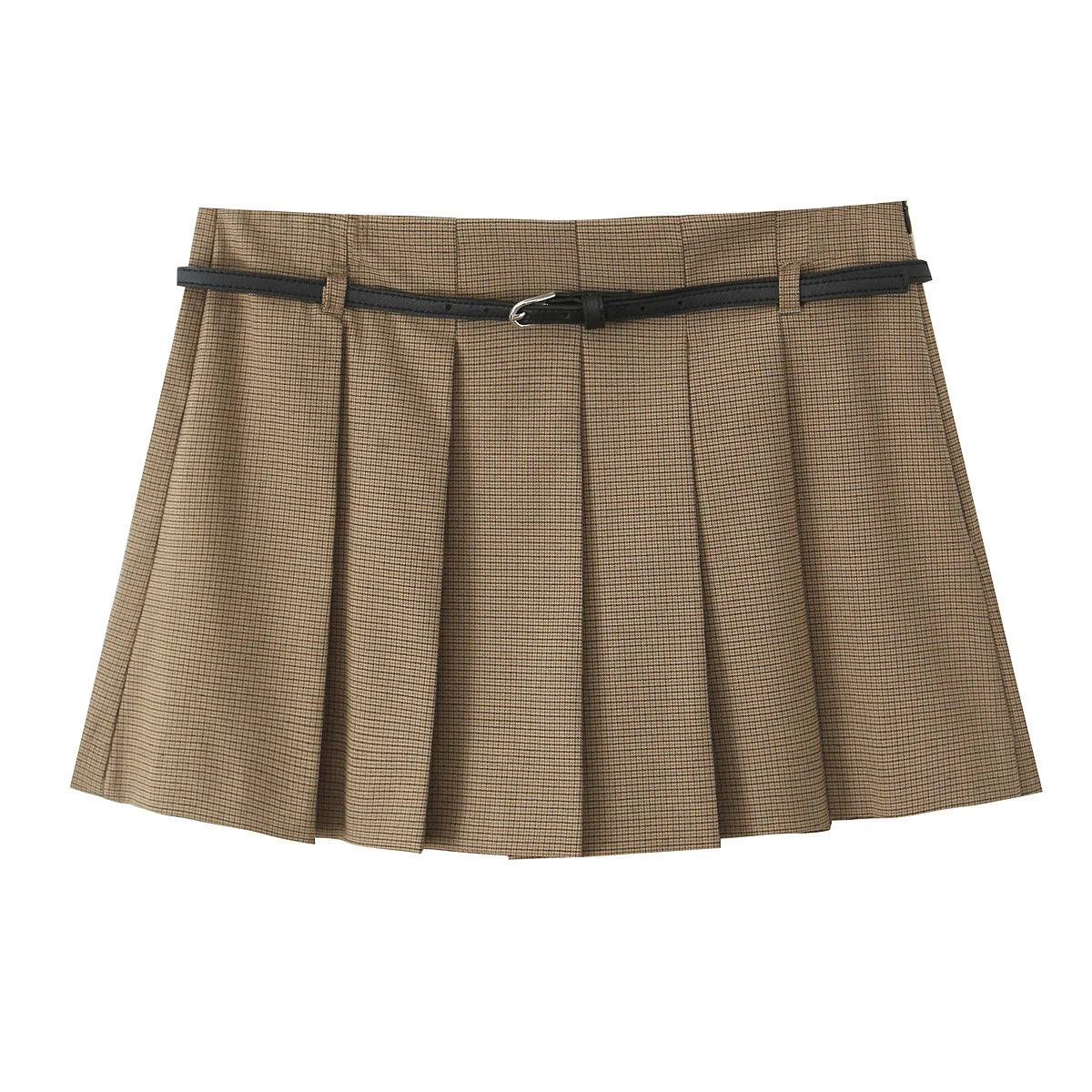 Aiertu  -  European and American style autumn new all-match high waist side zipper pleated short skirt women's fashion all-match college st Aiertu