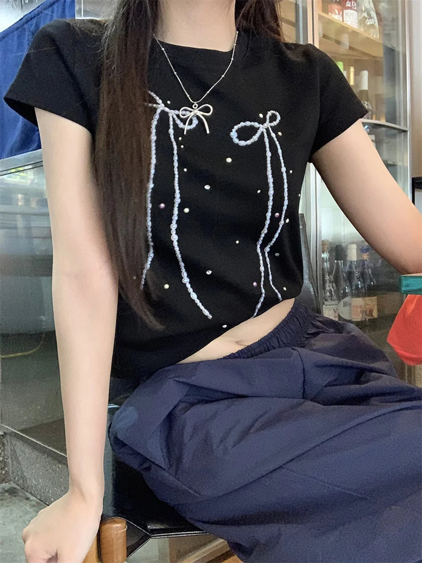Aiertu  -  Sunscreen Loose T-Shirts Women Chic Casual Polka Dots Sunscreen Daily 2026 Office Lady High Street Slim Wide Leg Pants Aiertu