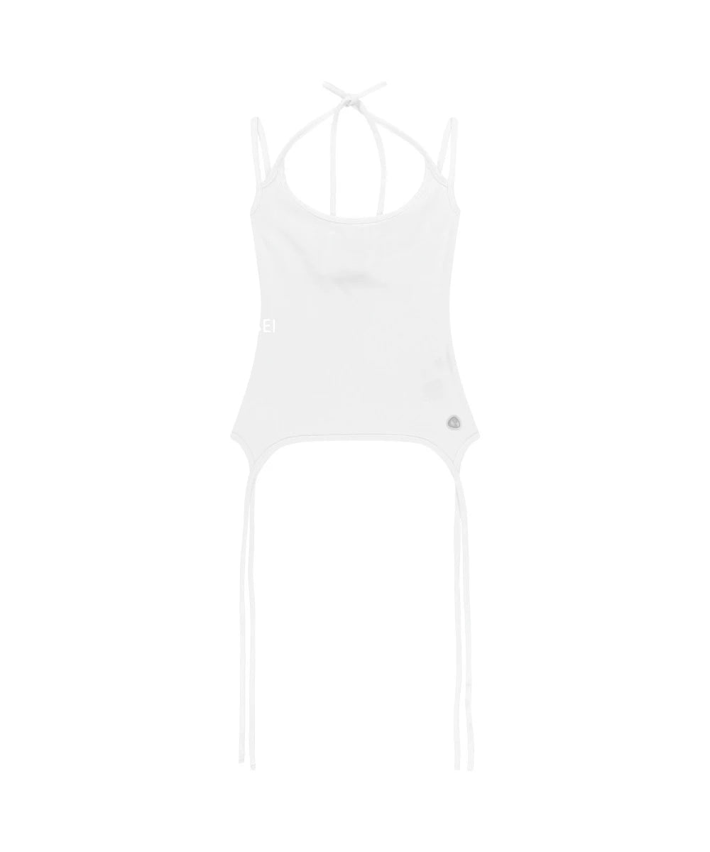 Aiertu  -  Korean Simple Ribbon Halter Vest + Wing Print Short Sleeved T-shirt Fashion Spicy Girl Slim Fit Streetwear 2 Pcs Set Women Suits Aiertu