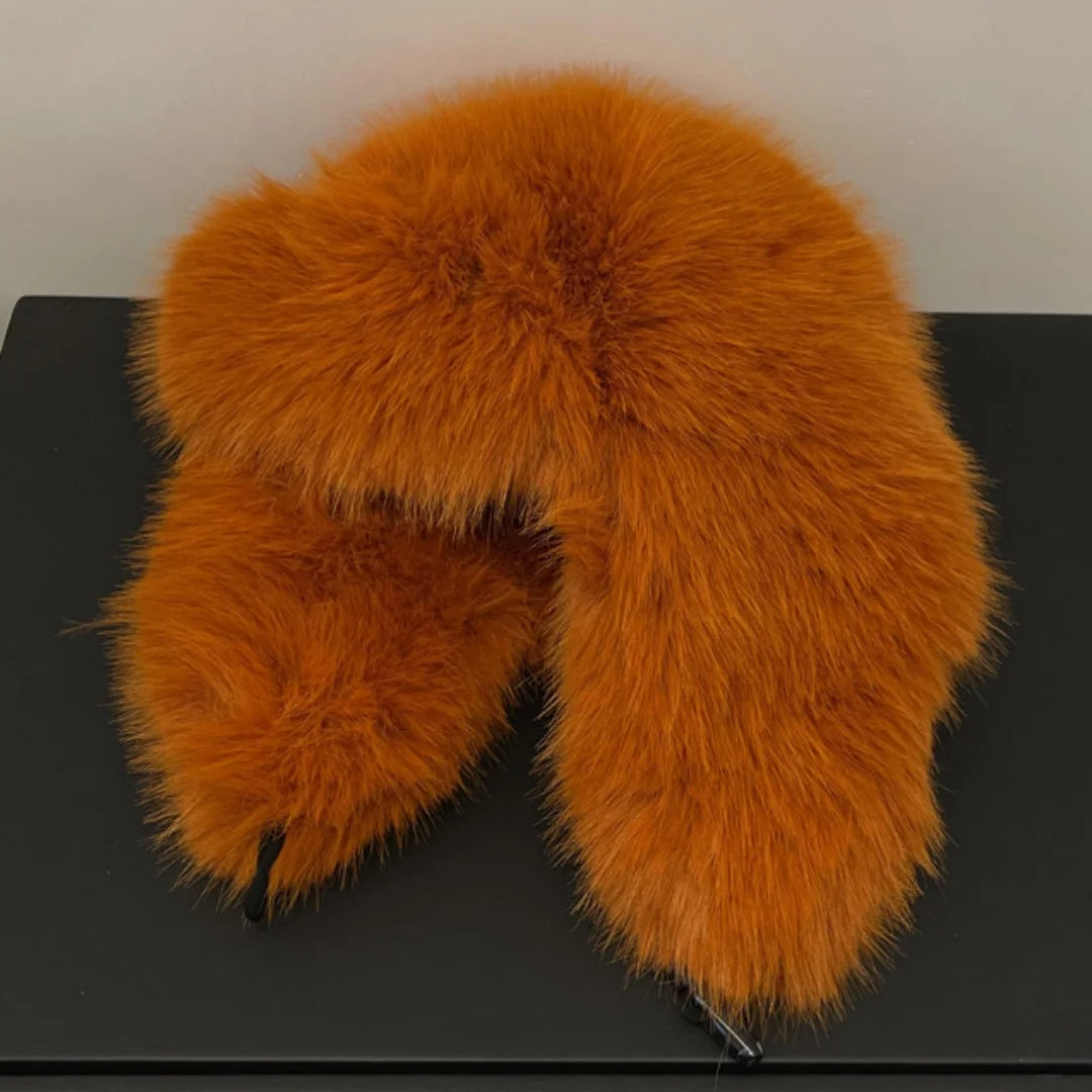 Aiertu  -  Thick Furry Faux Fur Hats For Women Men Winter Outdoor Keep Warm Earflap Ski Hat Girl Corner Buckle Windproof Russian Bomber Cap Aiertu