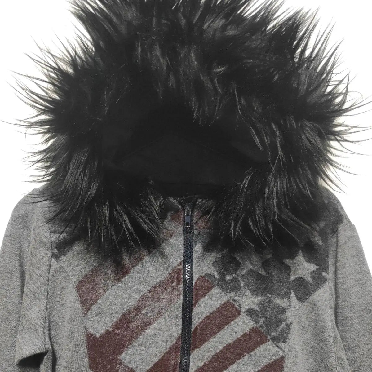 Aiertu  -  Winter American Style Personality Printed Warm Hoodies Simplicity Fashion Design Loose Sweatshirts Fur Collar Tops Aiertu