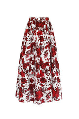 Aiertu  -Elegant Flowers Patchwork Contrast Loose High Waist Type A Full Print Bottoms aiertu