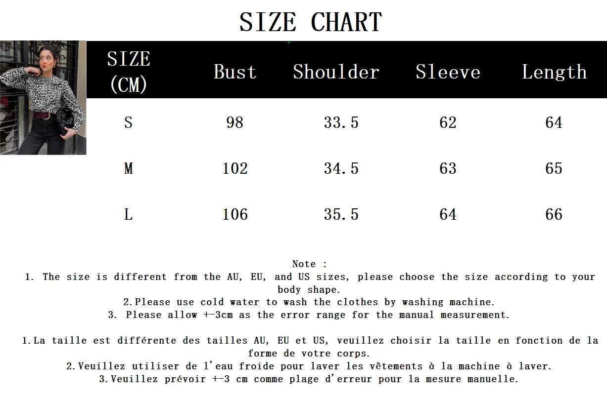 Aiertu  -  Spring Leopard Casual Shirts For Women Peter Pan Collar Long Sleeve Blouse Streetwear Vintage Single Breasted Blouses 2025 New Aiertu
