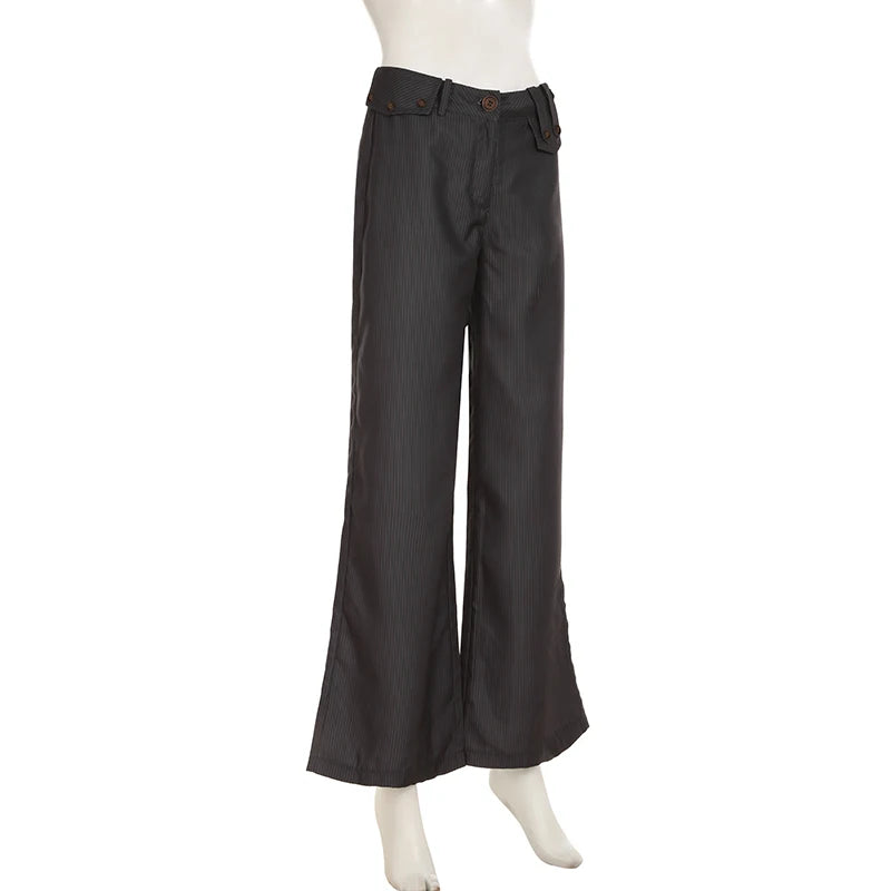 Aiertu  Vintage Striped Casual Pants for Women Y2K Aesthetic Fashion Chic Trousers Casual Streetwear 90s Bottoms Aiertu