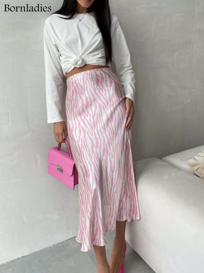Aiertu  -  Elegant Slim Print Women'S Skirt Bodycon High Waist Midi Skirts Streetwear Classic Skirt Fashion Female Clothing Aiertu