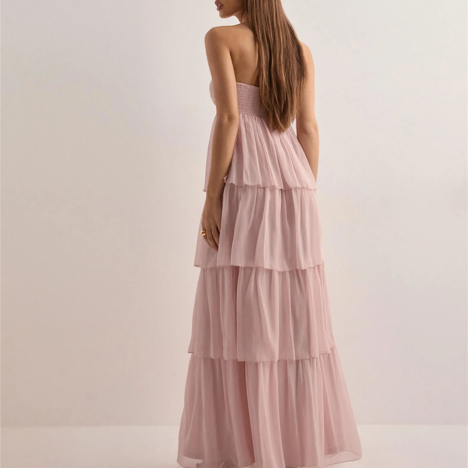Aiertu  -  Women's Strapless Long Dress Fashion Sleeveless Tiered Hem Tube Dress Summer Beach Holiday Party Wedding Dress Aiertu