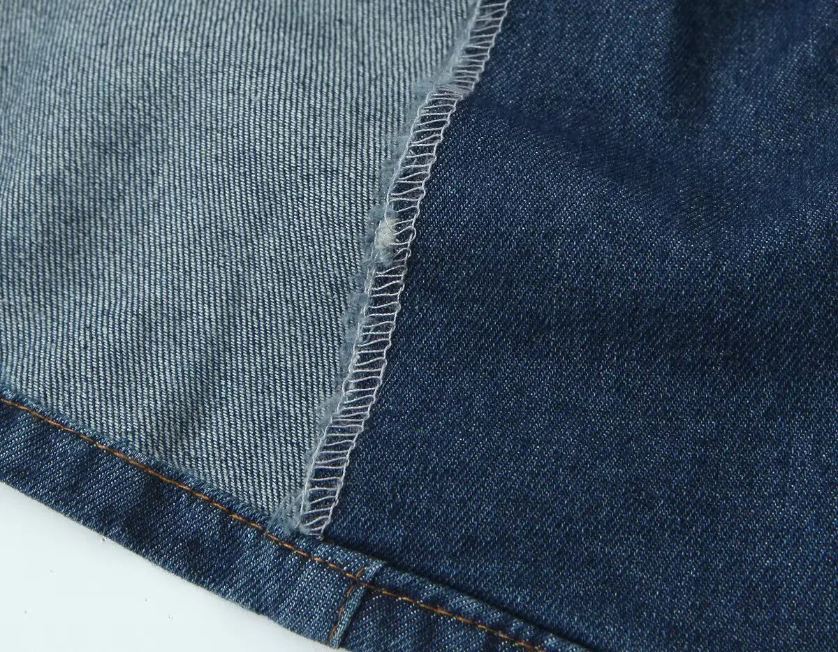 Aiertu  -  Sexy Square Collar Blue Denim Camis Sexy Corset Women Front Cross Lacing up Bandage Bow Tank Tops Back Zipper Slim Crop Top Aiertu