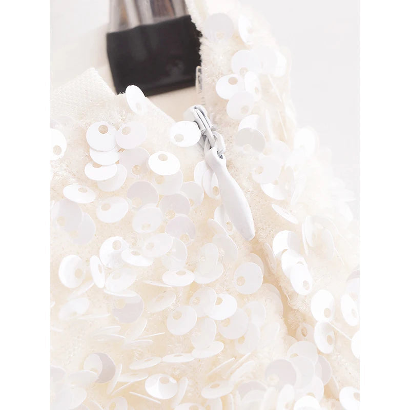Aiertu  -  High Street Women Elegant Office A-line Mini Sequin Skirt Aiertu
