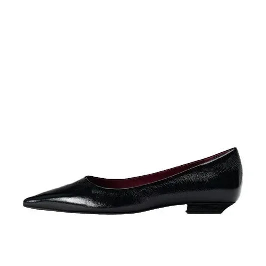 Aiertu  -  Autumn Barefoot Woman Shoes Shallow Low Heels Pointed Toe Elegant Designer Comfortable Soft Sole Leopard Office Lady Flats Aiertu