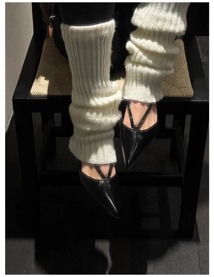 Aiertu  -  Women's French Retro Pointed Toe Wedge Heel Baotou Sandals Unique Design Thick Heel High Heels for Special Occasions Aiertu