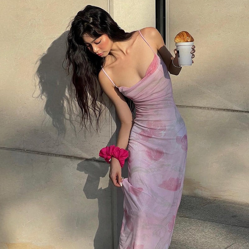 Aiertu  -Lennix Mesh Maxi Dress aiertu