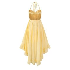 Aiertu  -  French Vacation Style V-neck Beach Long Dress Design Niche SeasideTtourism Sexy Suspender Dress For Women In Summer Aiertu