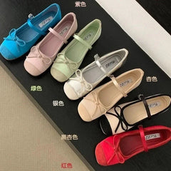 Aiertu  -  Women Flat Shoes Fashion Round Toe Shallow Slip On Ladies Soft Ladies Mary Jane Ballerinas Flat Heel Casual Ballet Sho Aiertu