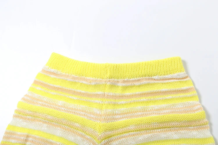 Aiertu  -  Sexy Summer Crochet Women 2 Piece Set Thin Beach Vacation Hollow Tank Tops+Shorts Stretch Matching Streetwear Outfits Aiertu