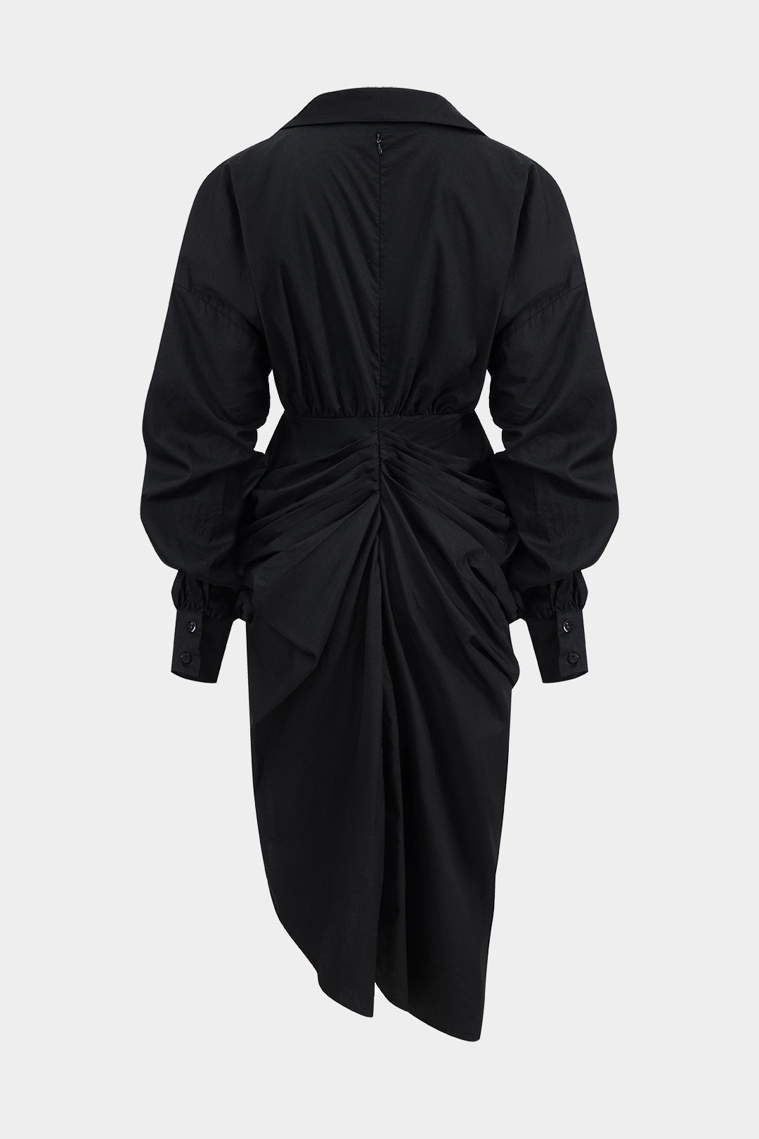 Aiertu  V-Neck Ruched Slit Midi Dress Aiertu
