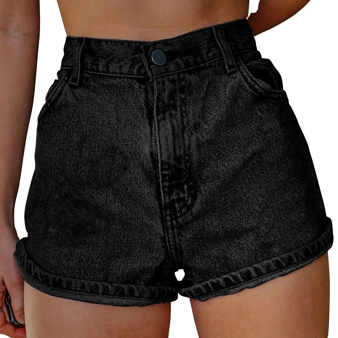 Aiertu  -  Literary retro women's denim shorts multi-bag printing summer versatile ins Internet celebrity style Aiertu