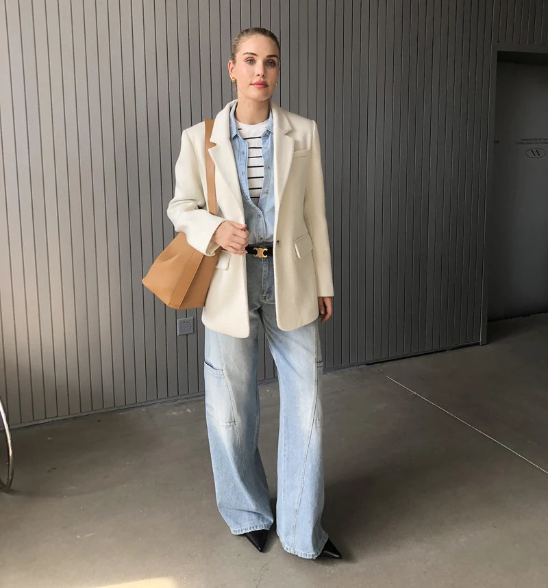 Aiertu  -  2026 Fall / Autumn Winter New Women Fashion Basic Wool Jacket Basic Blazer Aiertu